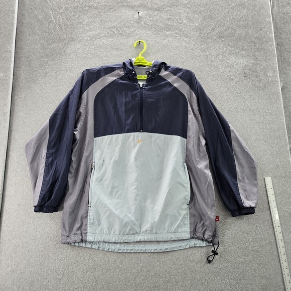 Nike Other - VINTAGE Nike VB Men Jacket L Gray Windbreaker Center Swoosh Volley Ball 90s READ